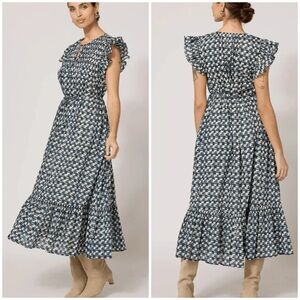 Cleobella Makenna Midi Dress Biarritz SZ M